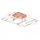 Lustre aplicate - Plafoniera, Lustra aplicata tavan design modern PIPES, copper