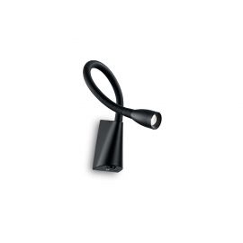 Aplice, corpuri de iluminat pentru pereti - Aplica LED minimalista cu brat flexibil GOOSE AP NERO