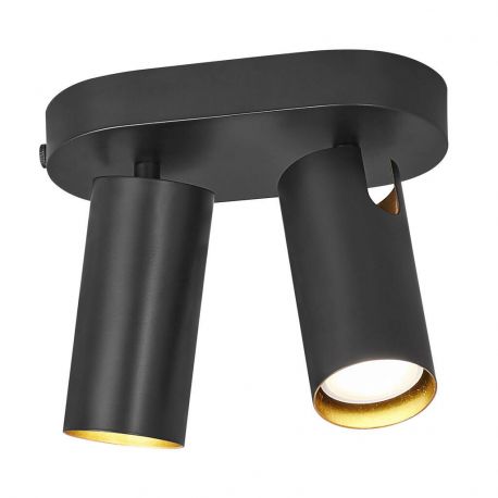Plafoniere cu spoturi, Spoturi aplicate - Plafoniera cu 2 spoturi design modern MIMI negru