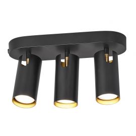 Plafoniere cu spoturi, Spoturi aplicate - Plafoniera cu 3 spoturi design modern MIMI negru