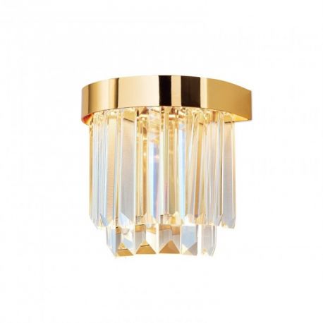 Aplice, corpuri de iluminat pentru pereti - Aplica LED design LUX PRISM, 24K gold plated