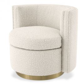 Fotolii - Fotoliu pivotant design elegant Amanda, boucle crem