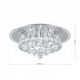Lustre aplicate - Lustra, Plafoniera eleganta cu cristale K9, Gloria 38cm, chrome