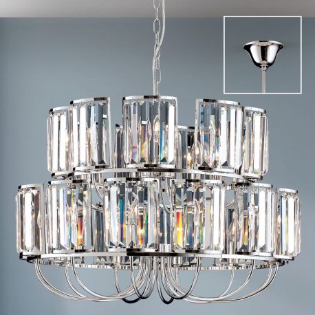 Candelabre, Lustre - Candelabru cromat design LUX cu cristal K9 Gstaad