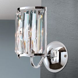Aplice, corpuri de iluminat pentru pereti - Aplica cromata design LUX cu cristal K9 Gstaad