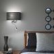 Aplice, corpuri de iluminat pentru pereti - Aplica de perete design elegant HOTEL AP2 ALL BLACKK