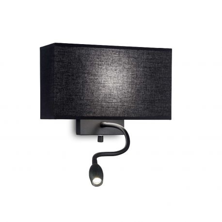 Aplice, corpuri de iluminat pentru pereti - Aplica de perete design elegant HOTEL AP2 ALL BLACKK