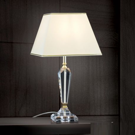 Veioze - Veioza, lampa de masa design LUX VERONIQUE, auriu/ abajur crem