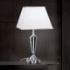 Veioze - Veioza, lampa de masa design LUX VERONIQUE, crom/ abajur alb