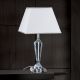 Veioze - Veioza, lampa de masa design LUX VERONIQUE, crom/ abajur alb