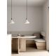Pendule, Lustre suspendate - Pendul design modern NORI 27 opal alb