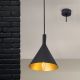 Pendule, Lustre suspendate - Pendul design industrial Gunda small, negru/ auriu