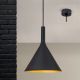 Pendule, Lustre suspendate - Pendul design industrial Gunda large, negru/ auriu