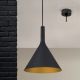 Pendule, Lustre suspendate - Pendul design industrial Gunda large, negru/ auriu