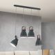 Pendule, Lustre suspendate - Lustra cu 4 pendule design industrial THEKE