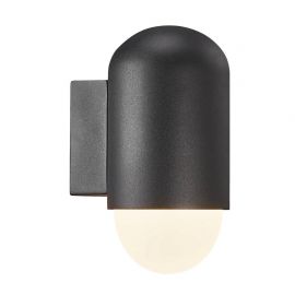 Aplice, corpuri de iluminat pentru pereti - Aplica de perete pentru iluminat exterior design modern IP44, HEKA negru