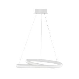 Lustra suspendata LED design modern Malvi, alb