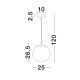 Pendule, Lustre suspendate - Pendul design modern NAZIO, 25cm, auriu