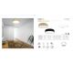 Plafoniere - Plafoniera LED moderna design slim MOON negru 33W