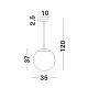 Pendule, Lustre suspendate - Pendul design modern NAZIO, 35cm, auriu