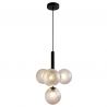 Lustra suspendata design modern MUSA 4 transparent/negru