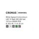 Aplice, corpuri de iluminat pentru pereti - Aplica LED de perete design modern Cronus gips alb
