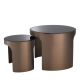 Masute Living - Set 2 masute de cafea LUX Piemonte S, cupru periat