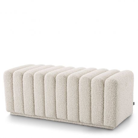 Banchete-Tabureti - Bancheta design LUX Bente, boucle crem