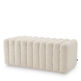 Banchete-Tabureti - Bancheta design LUX Bente, faux shearling