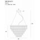 Candelabre, Lustre - Lustra suspendata design elegant 60cm Monaco, auriu