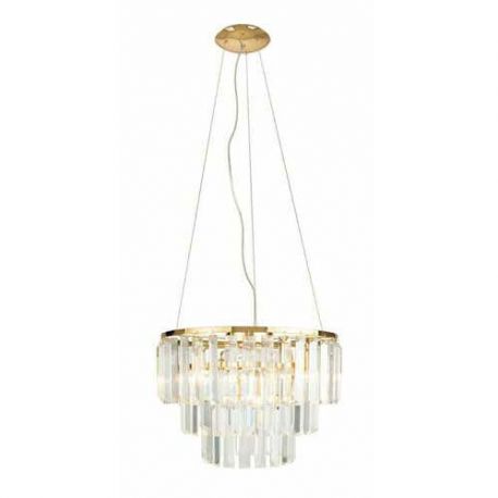 Candelabre, Lustre - Lustra suspendata design elegant 42cm Monaco, auriu