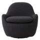 Fotolii - Fotoliu pivotant design elegant Cupido, boucle negru