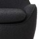 Fotolii - Fotoliu pivotant design elegant Cupido, boucle negru