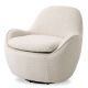 Fotolii - Fotoliu pivotant design elegant Cupido, boucle crem