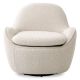 Fotolii - Fotoliu pivotant design elegant Cupido, boucle crem