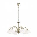 Candelabru, Lustra suspendata cu 6 brate Susan, alama antic