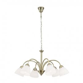 Candelabre, Lustre - Candelabru, Lustra suspendata cu 6 brate Susan, alama antic