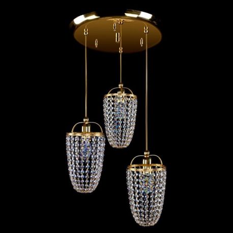 Lustre Cristal Bohemia - Lustra cu 3 pendule Cristal Bohemia Exclusive SMALL GAME 02-03
