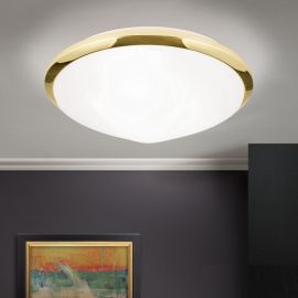 Plafoniere - Plafoniera diametru 32cm, Rima shiny brass