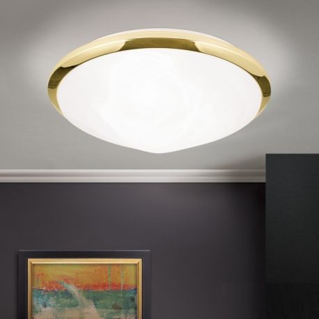 Plafoniere - Plafoniera diametru 32cm, Rima shiny brass
