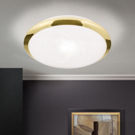 Plafoniere - Plafoniera diametru 26cm, Rima shiny brass