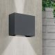 Aplice - Aplica LED de perete exterior, lumina ambientala, protectie IP65, AKZENT antracit