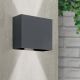 Aplice - Aplica LED de perete exterior, lumina ambientala, protectie IP65, AKZENT antracit