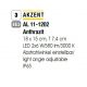 Aplice - Aplica LED de perete exterior, lumina ambientala, protectie IP65, AKZENT antracit