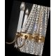 Lustre Cristal Asfour - Candelabru clasic din alama decorat cu cristale Asfour Empire dia 62cm, antique brass