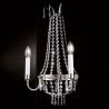Aplica clasica din alama si cristale Asfour Empire, Antique silver