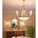 Lustre Cristal Scholer - Candelabru clasic din alama si cristale Schöler Empire, antique brass