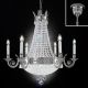 Lustre Cristal Scholer - Candelabru clasic din alama si cristale Schöler Empire, antique silver