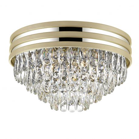 Lustre aplicate - Lustra aplicata, Plafoniera design modern NAICA auriu/ argintiu