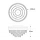 Lustre aplicate - Lustra aplicata, Plafoniera design modern NAICA auriu/ argintiu